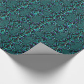 Papier Cadeau Conception dimensionnelle abstraite sarcelle (Coin)
