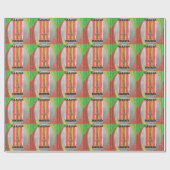 Papier Cadeau Conception d'impression d'art vectoriel de lapin r (Plat)