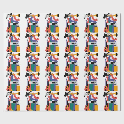 Papier Cadeau conception d'instruments de musique (Plat)