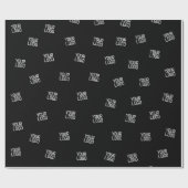 Papier Cadeau Conception disposée aléatoirement, logo ou image d (Plat)