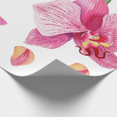 Papier Cadeau Conception d'orchidées à l'aquarelle 2 (Coin)