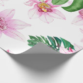 Papier Cadeau Conception d'orchidées à l'aquarelle 30 (Coin)