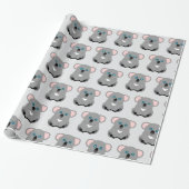 Papier Cadeau Conception d'ours koala sur fond de n'importe quel (Déroulé)