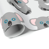 Papier Cadeau Conception d'ours koala sur fond de n'importe quel (Coin rond)