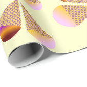 Papier Cadeau Conception du cône de crème glacée joueuse (Coin rond)