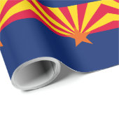 Papier Cadeau Conception du drapeau de l'État de l'Arizona (Coin rond)