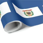 Papier Cadeau Conception du drapeau de l'État de Virginie-Occide (Coin rond)