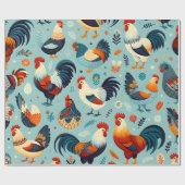 Papier Cadeau Conception du poulet et du coq (Plat)
