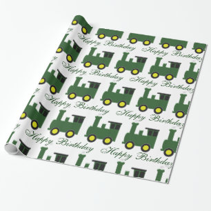 Papier Cadeau Conception du train Anniversaire