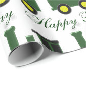 Papier Cadeau Conception du train Anniversaire (Coin rond)