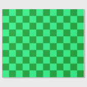 Papier Cadeau Conception du vérificateur vert clair et foncé (Plat)