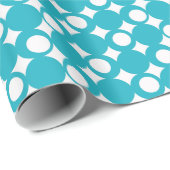 Papier Cadeau Conception d'une boule mod turquoise @ Emporio Mof (Coin rond)