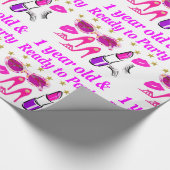 PAPIER CADEAU CONCEPTION D'UNE PETITE PRINCESSE ÂGÉE DE 1 AN (Coin)