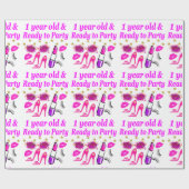 PAPIER CADEAU CONCEPTION D'UNE PETITE PRINCESSE ÂGÉE DE 1 AN (Plat)