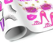 PAPIER CADEAU CONCEPTION D'UNE PETITE PRINCESSE ÂGÉE DE 1 AN (Coin rond)