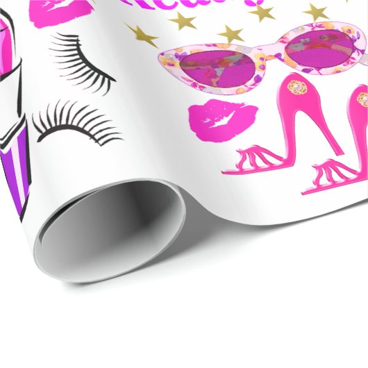 PAPIER CADEAU CONCEPTION D'UNE PETITE PRINCESSE ÂGÉE DE 1 AN (Coin rond)