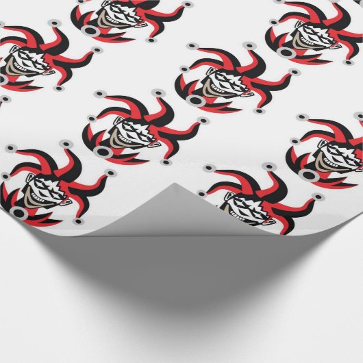 Papier Cadeau Conception effrayante de joker (Coin)