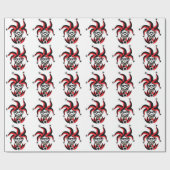 Papier Cadeau Conception effrayante de joker (Plat)