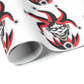 Papier Cadeau Conception effrayante de joker (Coin rond)