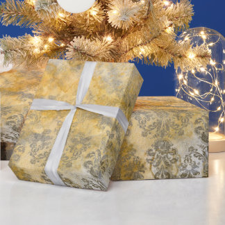 Papier Cadeau Conception élégante texturée dorée pour tous les p