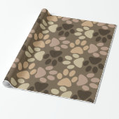 Papier Cadeau Conception Empreinte de patte (Déroulé)