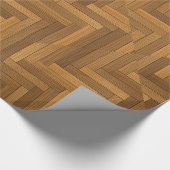 Papier Cadeau Conception en bois de plancher de parquet (Coin)