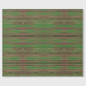 Papier Cadeau Conception en bois peint vert rustique du sud-oues (Plat)