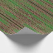 Papier Cadeau Conception en bois peint vert rustique du sud-oues (Coin)