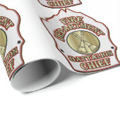 Papier Cadeau Conception en chef de bouclier de bataillon de (Coin rond)