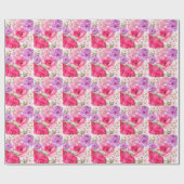 Papier Cadeau Conception Florale (Plat)