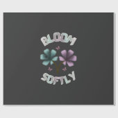 Papier Cadeau Conception florale de printemps Bloom Softly Paste (Plat)