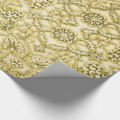 Papier Cadeau Conception florale de relief par cru de feuille (Coin)