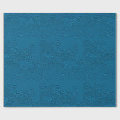 Papier Cadeau Conception florale Lantana bleu sarcelle (Plat)