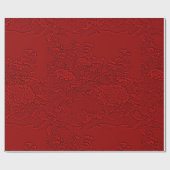 Papier Cadeau Conception florale rouge de Lantana (Plat)