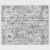 Papier Cadeau conception géomatique (Plat)