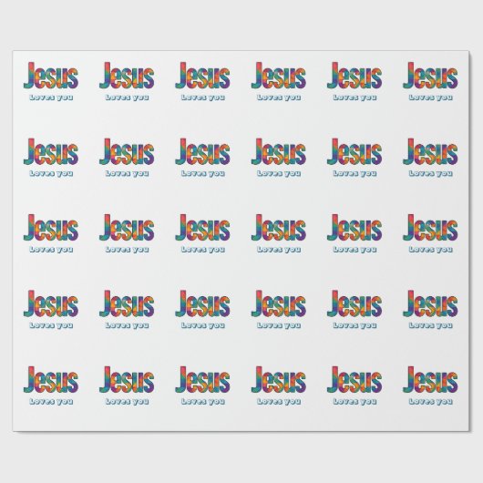 Papier Cadeau Conception géométrique de Jésus (Plat)