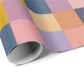 Papier Cadeau Conception géométrique Motif à maquillage jaune vi (Coin rond)