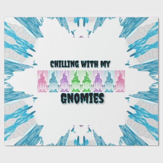 Papier Cadeau conception gnome (Plat)