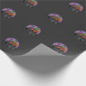 Papier Cadeau Conception graphique de camion monstre Frankenstei (Coin)