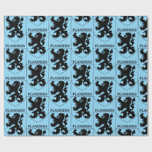 Papier Cadeau Conception graphique de l'art du Lion des Flandres