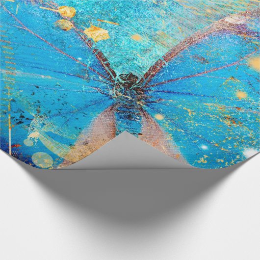 Papier Cadeau Conception grunge d'abrégé sur papillon de (Coin)