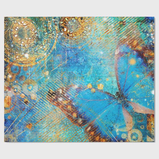 Papier Cadeau Conception grunge d'abrégé sur papillon de (Plat)