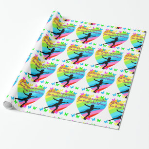 PAPIER CADEAU CONCEPTION INSPIRATIONNELLE DES CITES DE PATINAGE