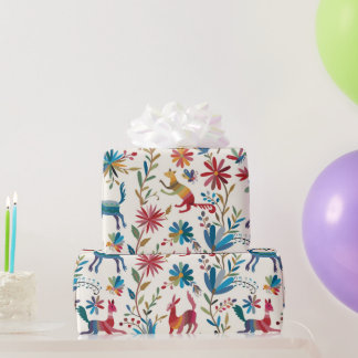 Papier Cadeau Conception inspirée d'Otomi