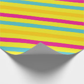 Papier Cadeau Conception Jaune à bande multidiagonale (Coin)
