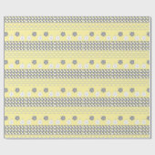 Papier Cadeau Conception jaune et grise (Plat)