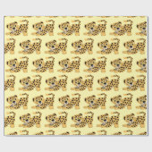Papier Cadeau Conception léopard de toute couleur de fond (Plat)