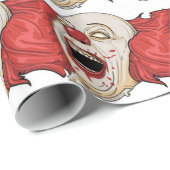 Papier Cadeau Conception mauvaise de clown (Coin rond)
