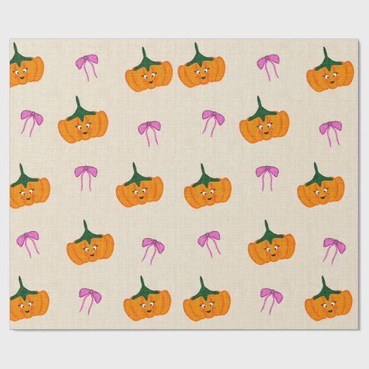 Papier Cadeau Conception mignonne d'Halloween, (Plat)