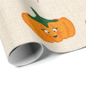 Papier Cadeau Conception mignonne d'Halloween, (Coin rond)